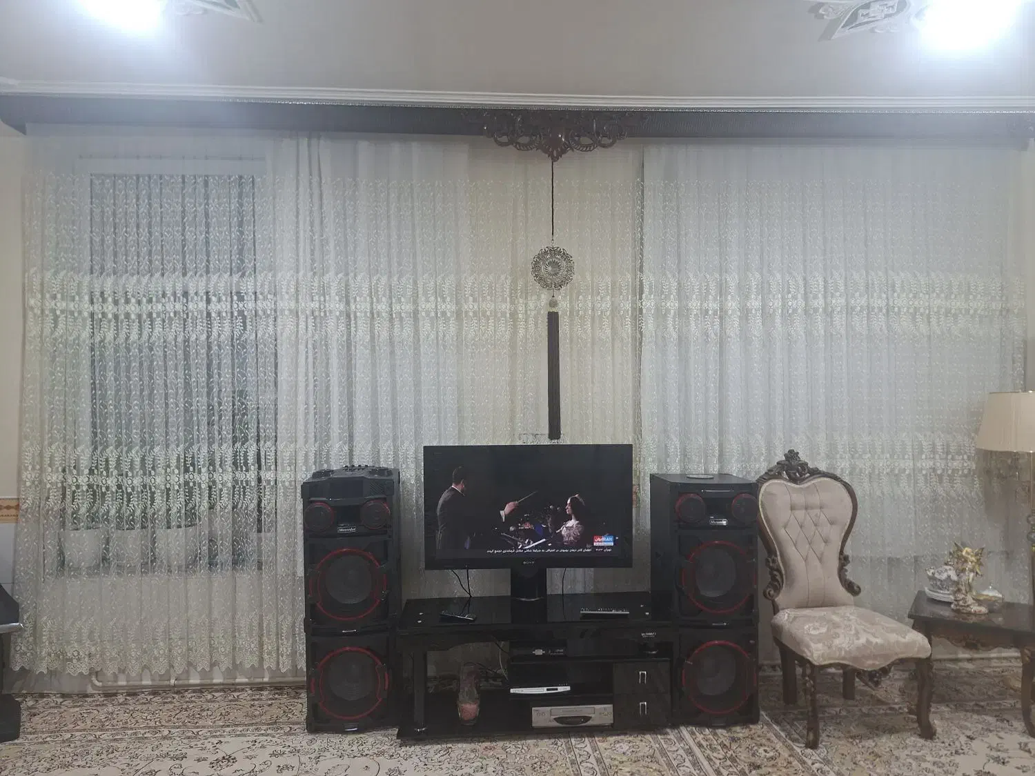 پرده گیپور پذیرایی|پرده، رانر، رومیزی|خرمدره, |دیوار