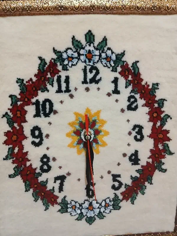 فرش دستبافت ساعت|ساعت دیواری و تزئینی|بیجار, |دیوار