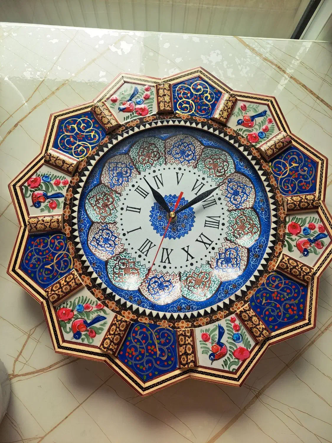 ساعت دیواری خاتم کاری|ساعت دیواری و تزئینی|شاهین‌شهر, ۹ دی|دیوار