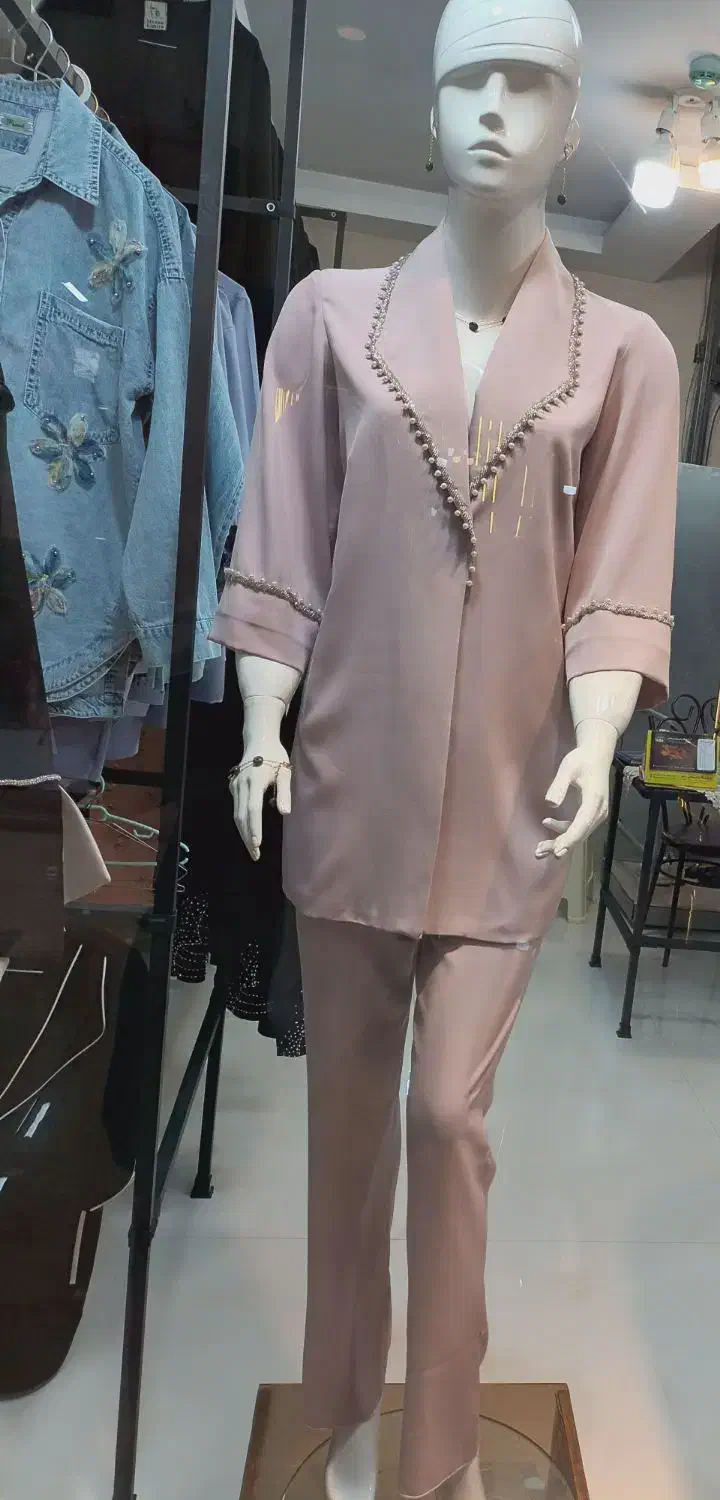 ست مانتو شلوار مجلسی طرح مروارید|لباس|خوی, |دیوار