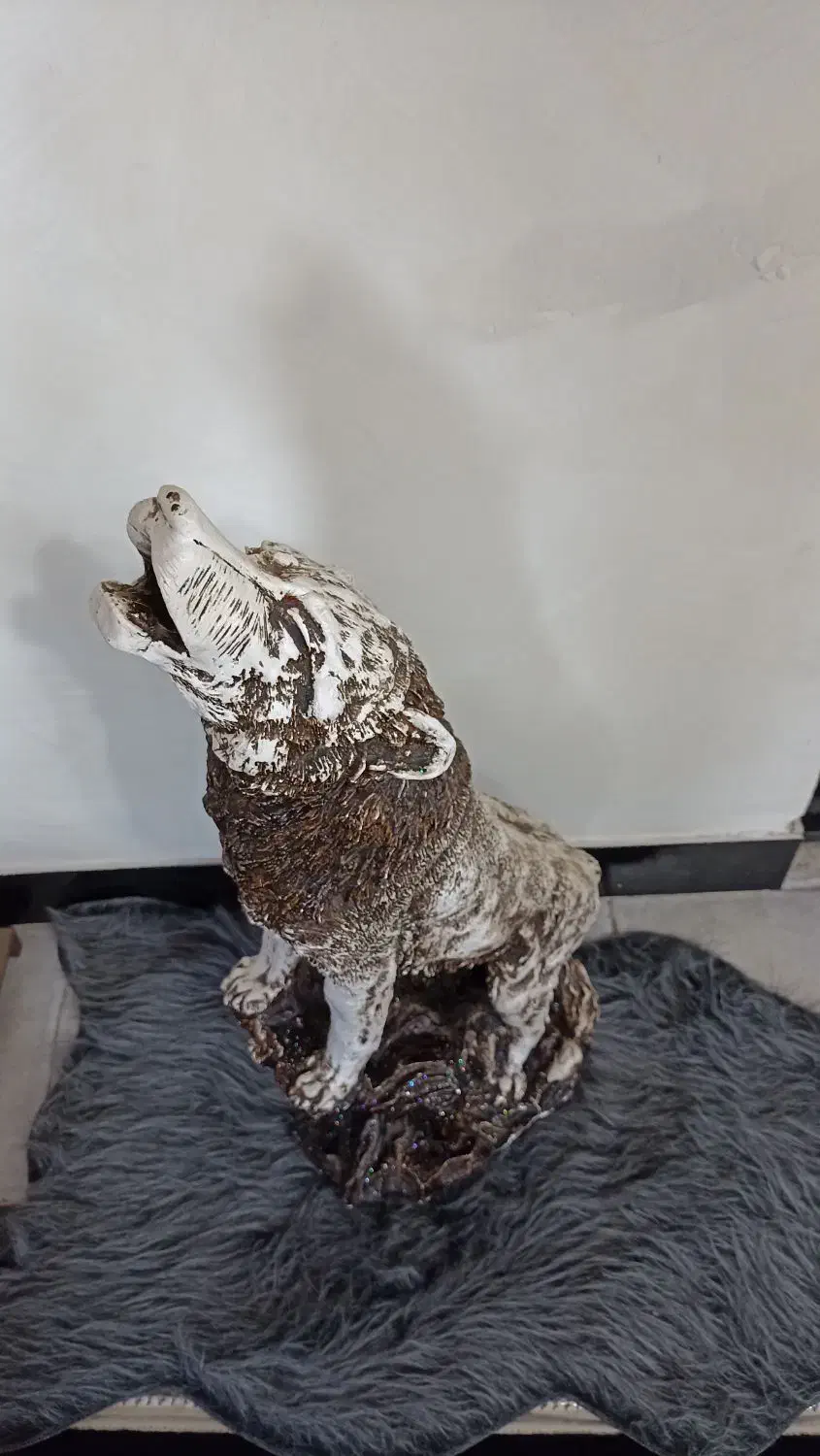 فروش مجسمه دکوری گرگ|مجسمه، تندیس، ماکت|نوشهر, |دیوار