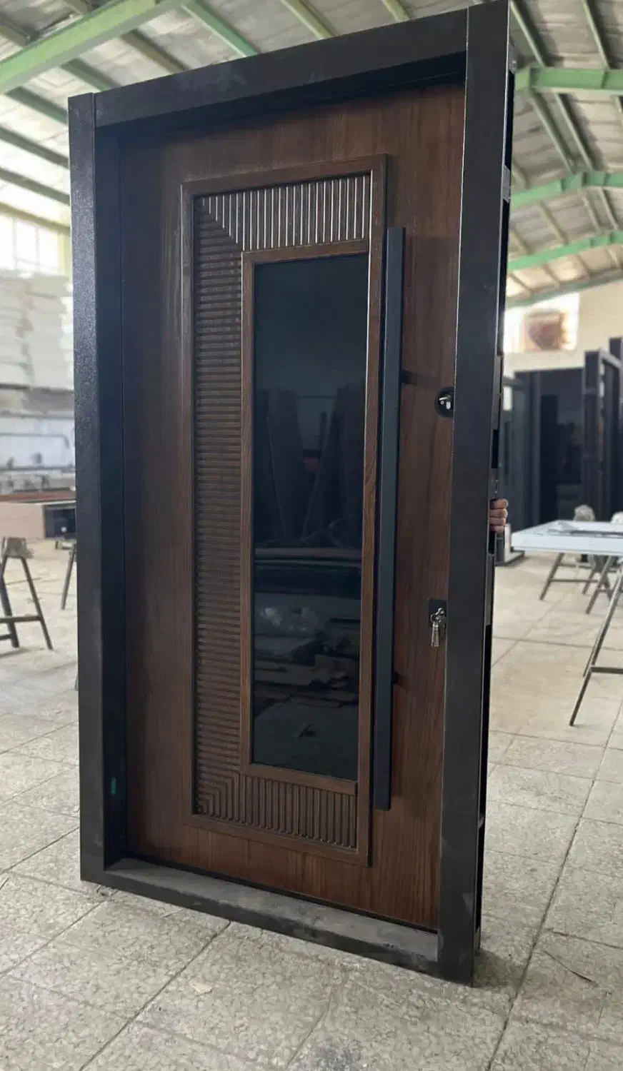 درب ضدسرقت cnc نرده شیشه ای، سکوریت، استیل کد R021|مصالح و تجهیزات ساختمان|ساری, |دیوار