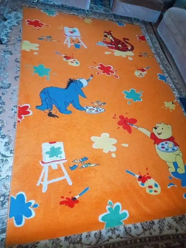 دوعددفرش اتاق کودک ۶متری ۴متری|فرش|آستارا, |دیوار