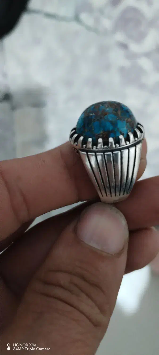 انگشتر نقره فیروزه|جواهرات|برخوار, |دیوار