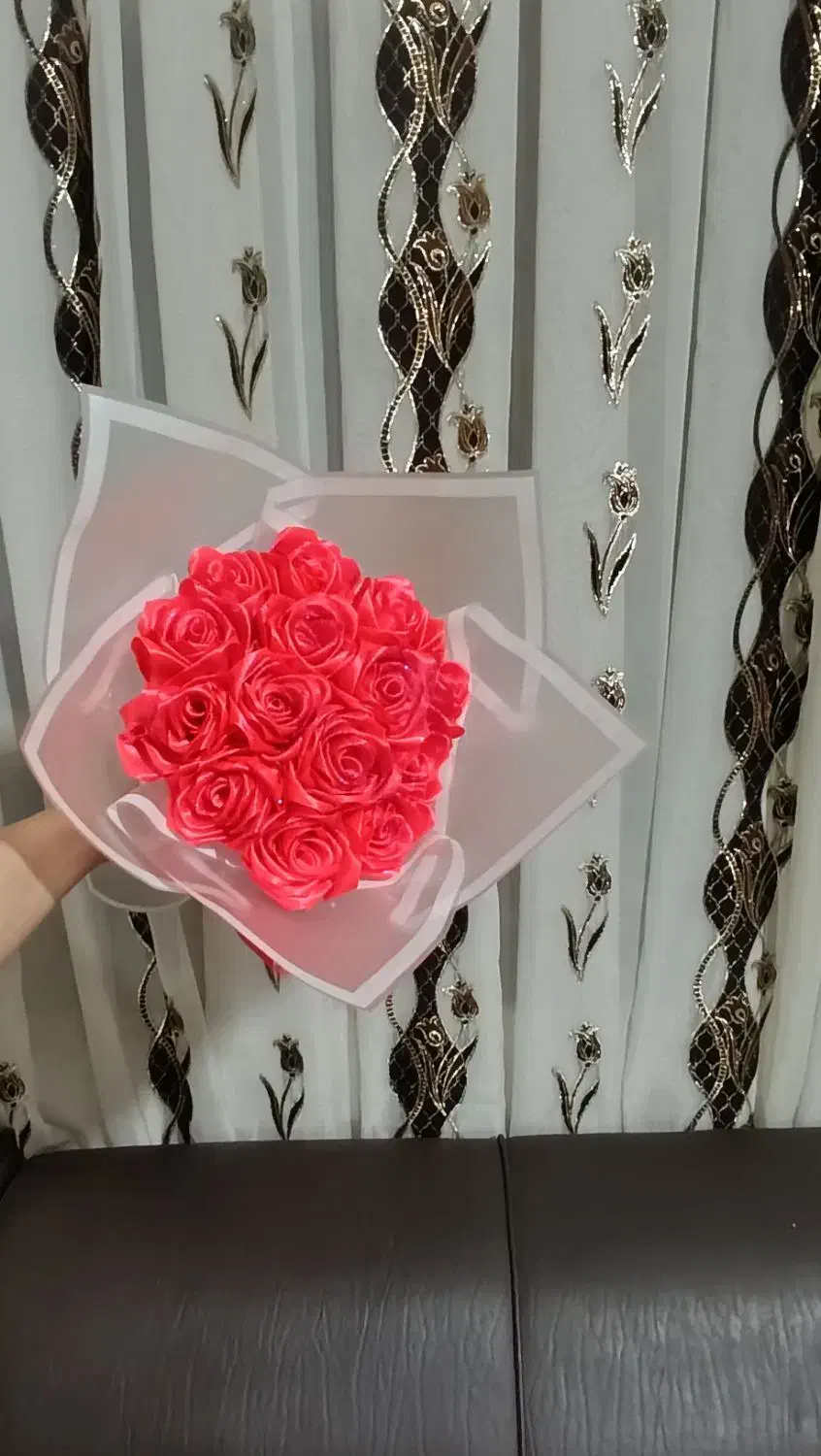 ربانی صورتی|گل مصنوعی|خاش, |دیوار