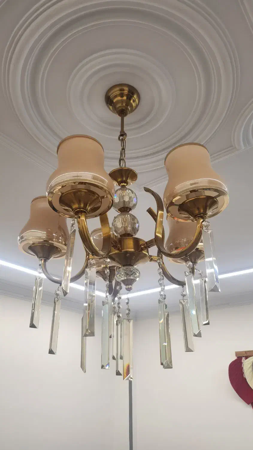 لوستر ۵ شاخه|لوستر و چراغ آویز|تهران, دژکام|دیوار