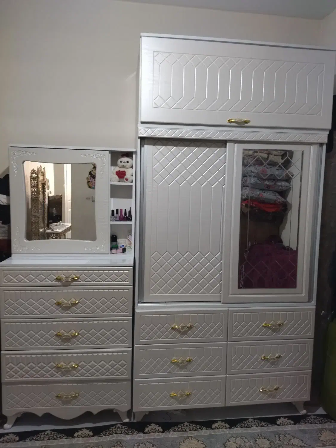 کمدلباس با دراور وآینه ارایش نونو|جاکفشی، کمد، دراور|قدس, شهرقدس|دیوار