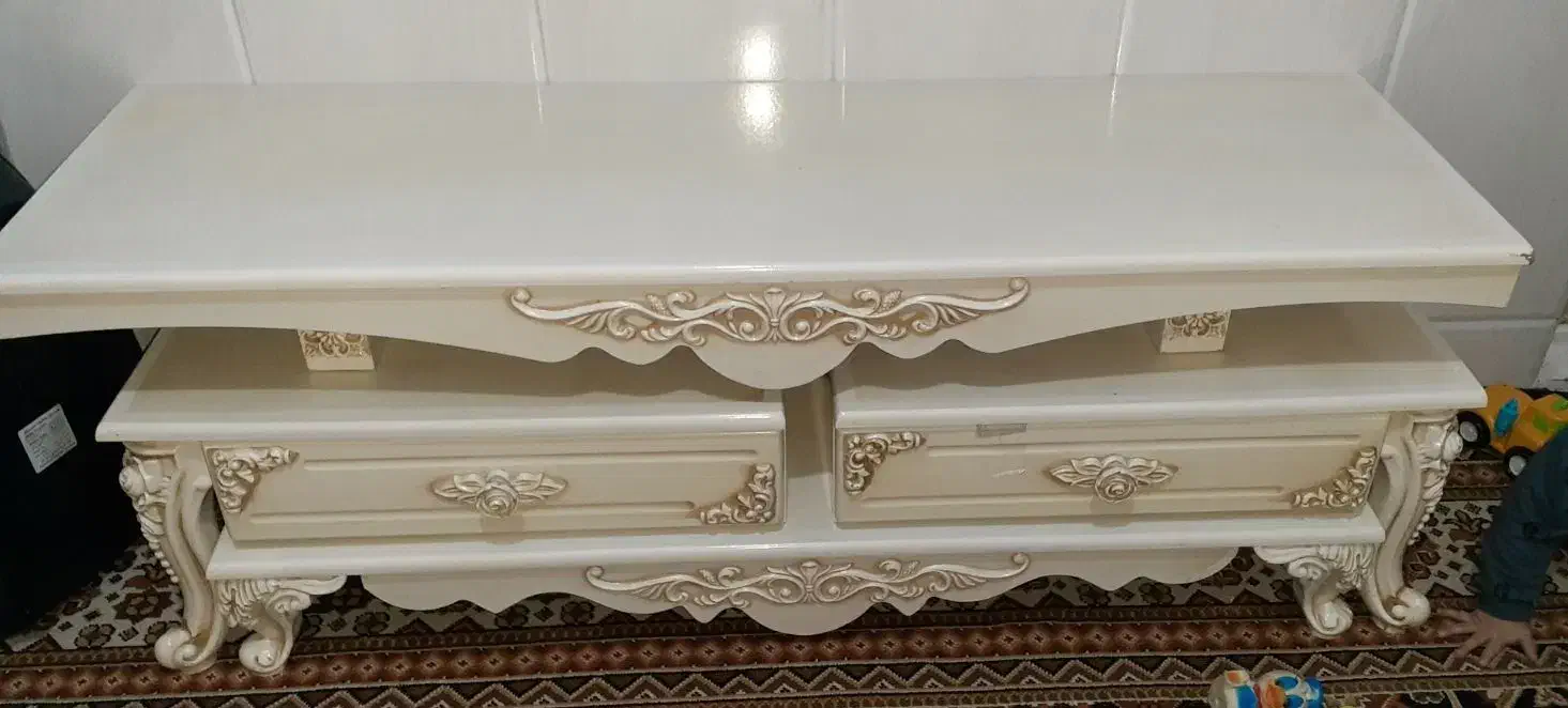 میز تلویزیون کرمی رنگ|میز تلویزیون|قنوات, |دیوار