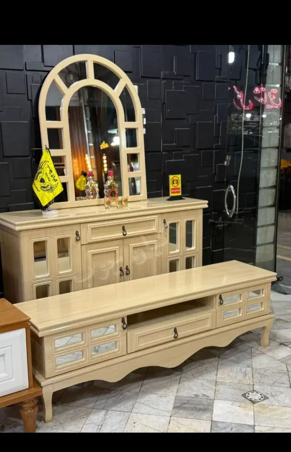 میز تی وی اینه کنسول چوبی پنجره ای|میز تلویزیون|چهاردانگه (تهران), |دیوار