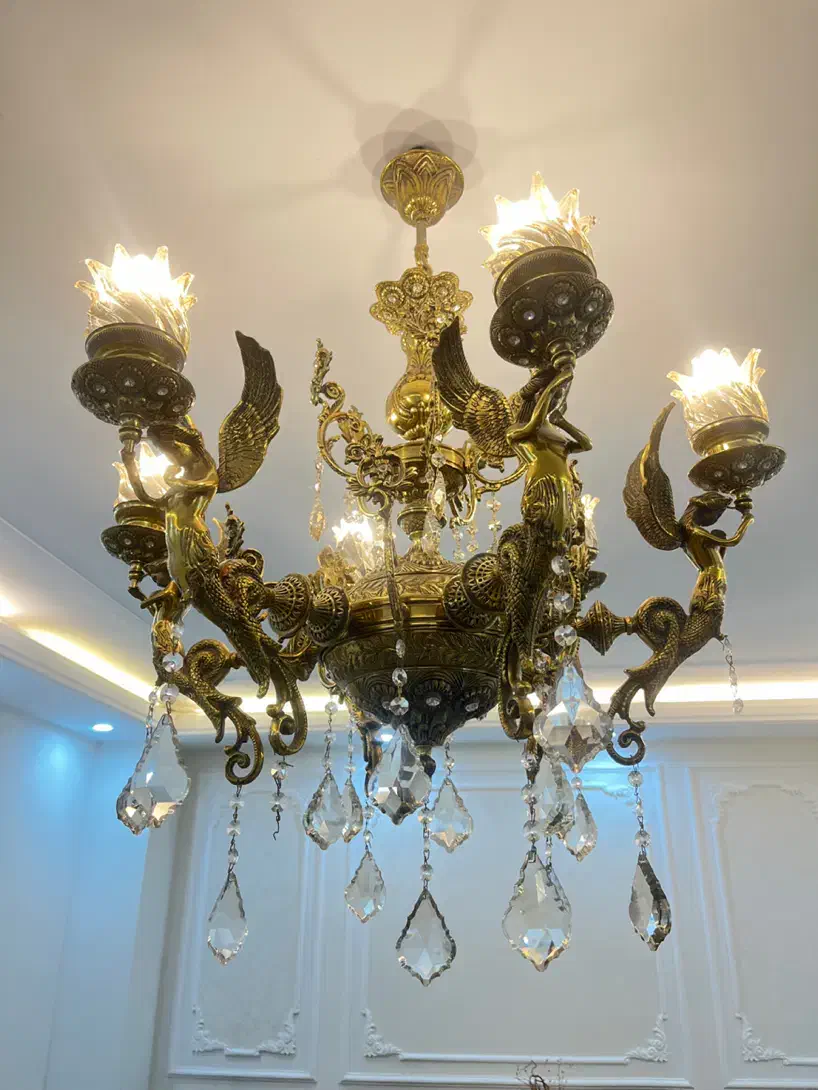 لوستر تمام برنج|لوستر و چراغ آویز|تهران, ابوذر|دیوار