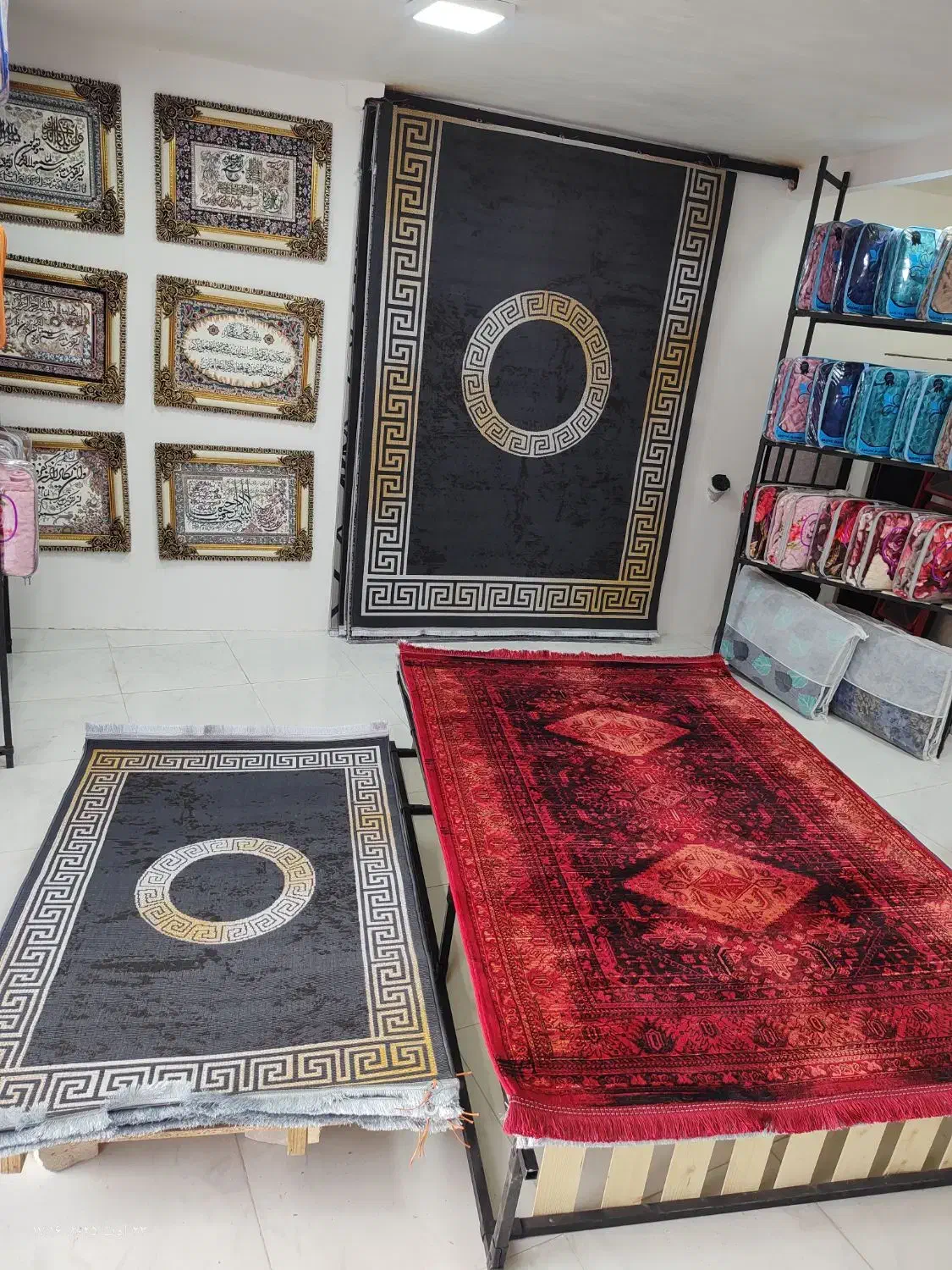 گلیم فرش ۶ متری ورساچ دودی خطیب 24|گلیم، جاجیم، گبه|مشهد, کشف|دیوار