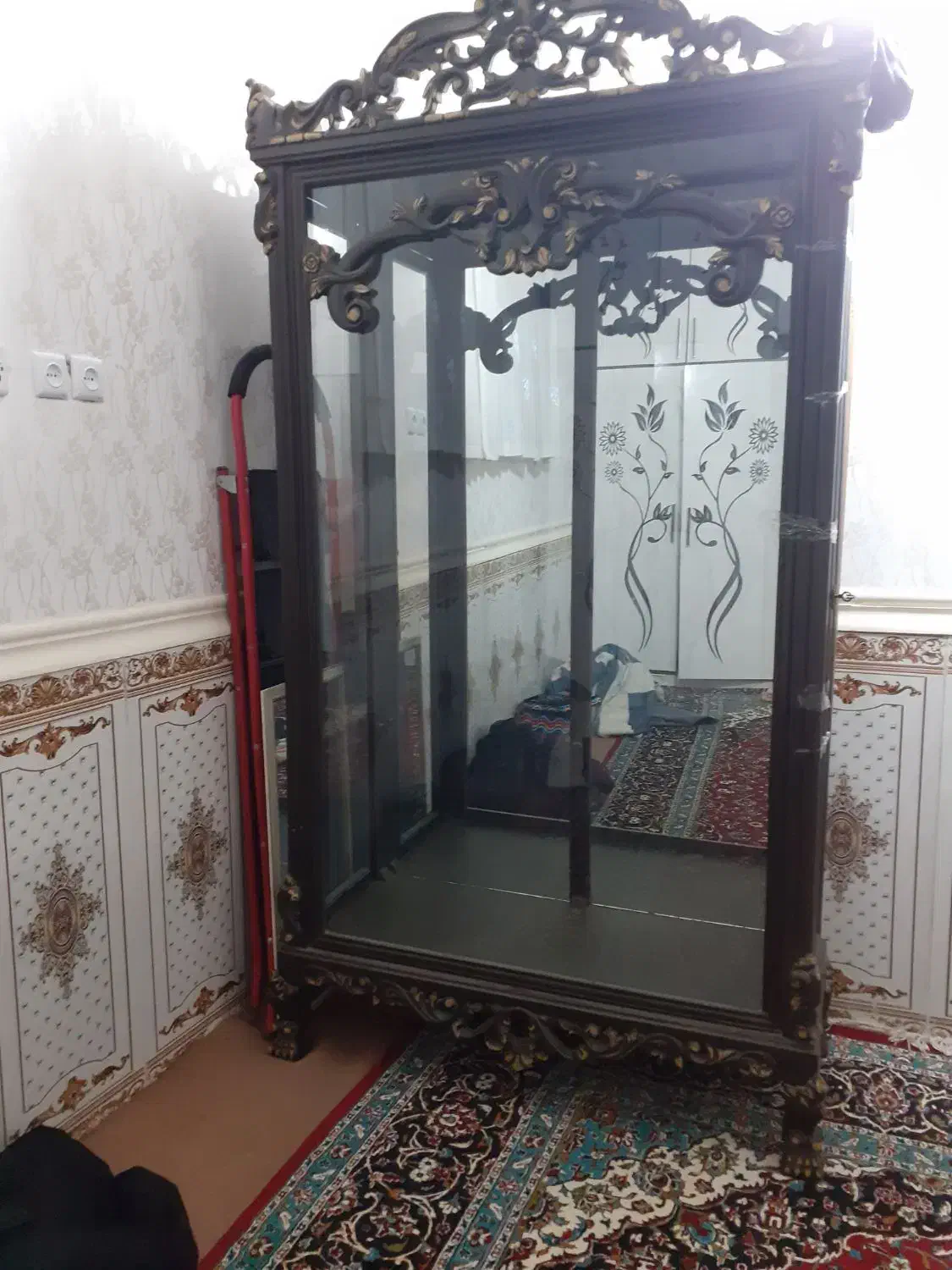 بوفه چوبی|بوفه، ویترین، کنسول|حمیدیه, |دیوار