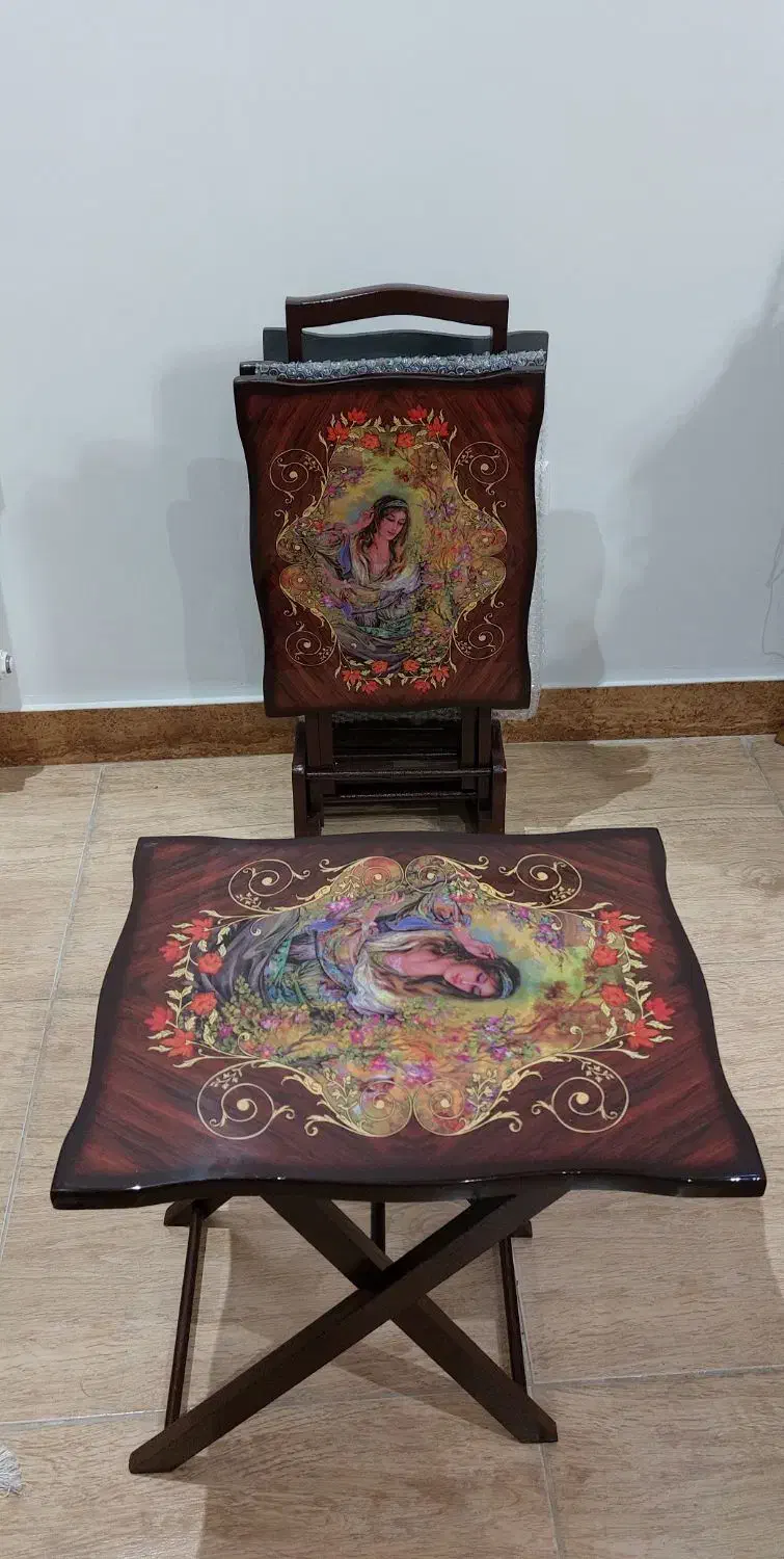 میز عسلی ۴ تایی تاشو،چوب MDF پولیش شده|مبلمان خانگی و میز عسلی|لاهیجان, کاروانسرابر|دیوار