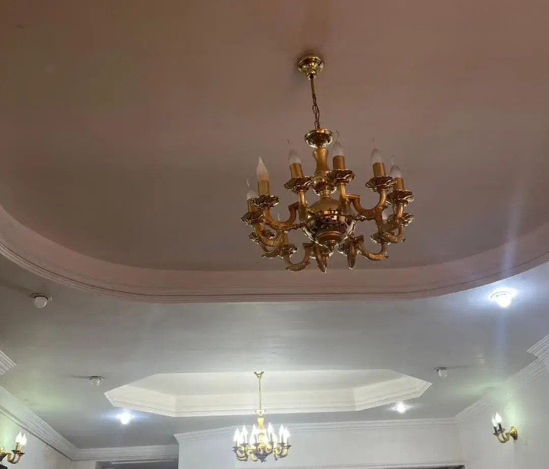 لوستر برنز بدون خط و خش|لوستر و چراغ آویز|ساری, |دیوار