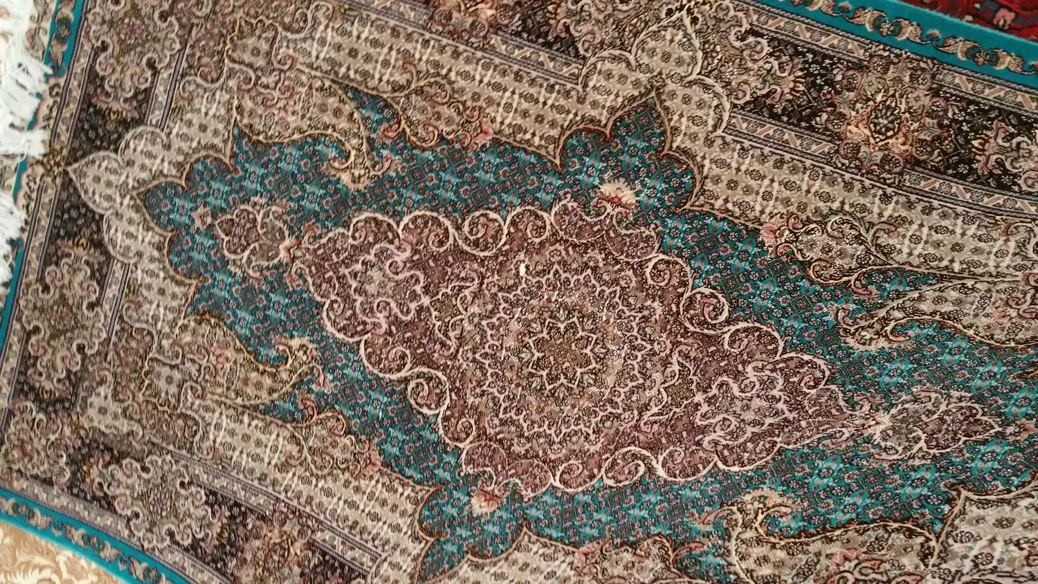 فردش فرش زرنیم ۵۰ رج موج مهر و تابلو فرش ۵۰ رج|فرش|تبریز, |دیوار