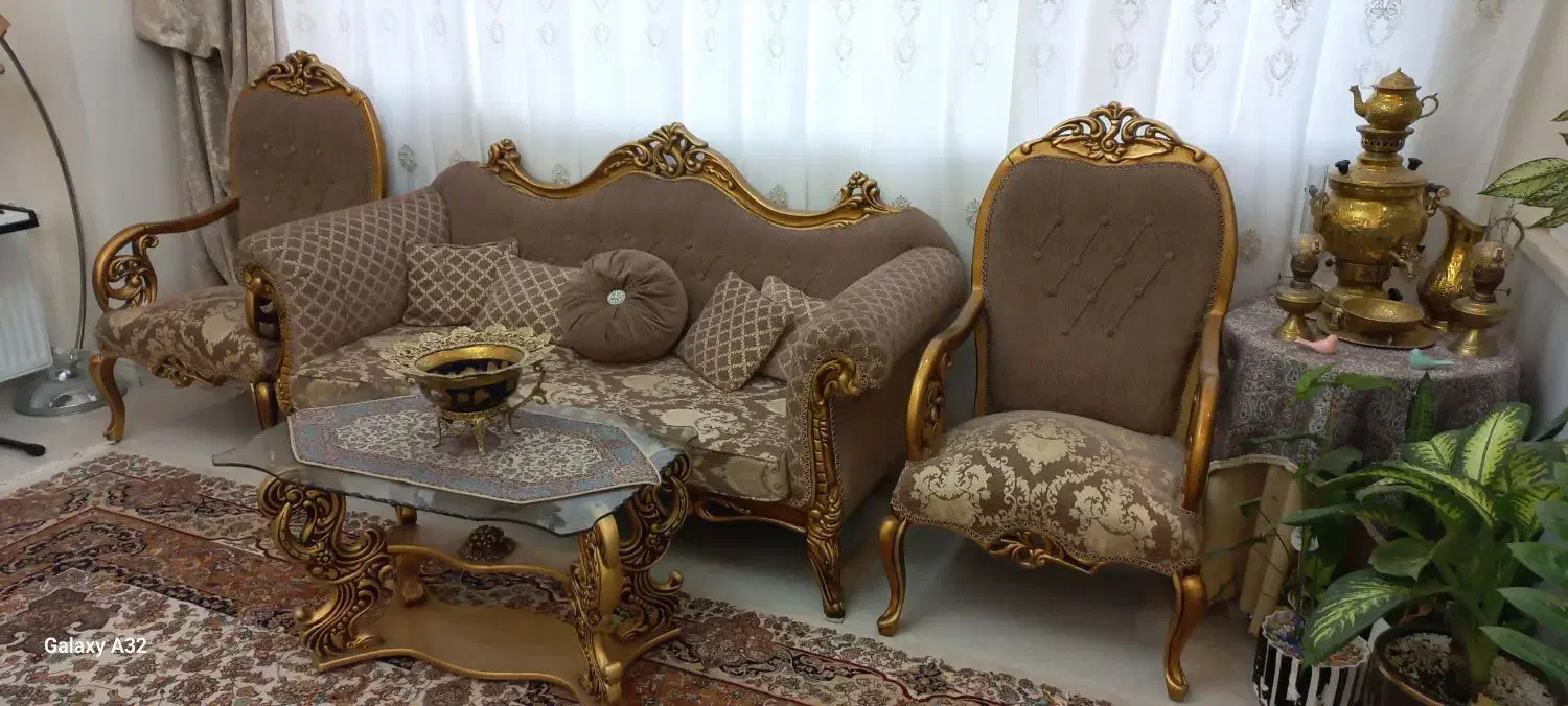 مبل استیل ۵ نفره|مبلمان خانگی و میز عسلی|تهران, شهرک آزادی|دیوار