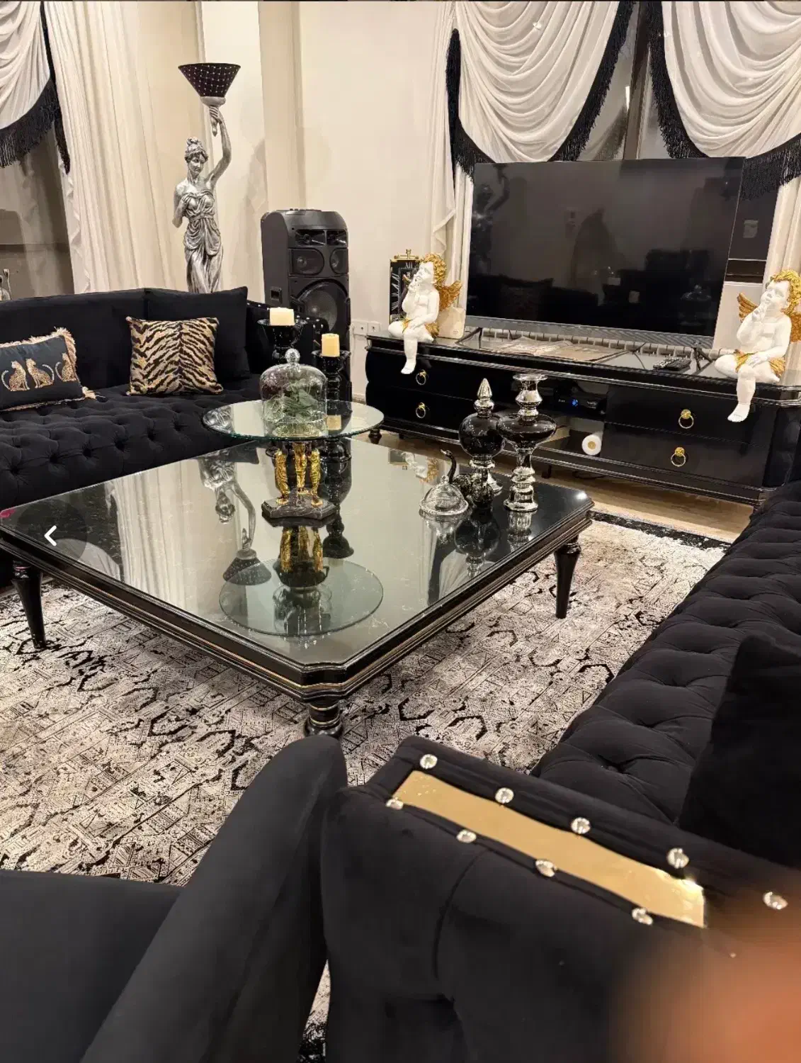 مبلمان ۸ نفره کاملان سالم در حد نو|مبلمان خانگی و میز عسلی|تهران, ولنجک|دیوار