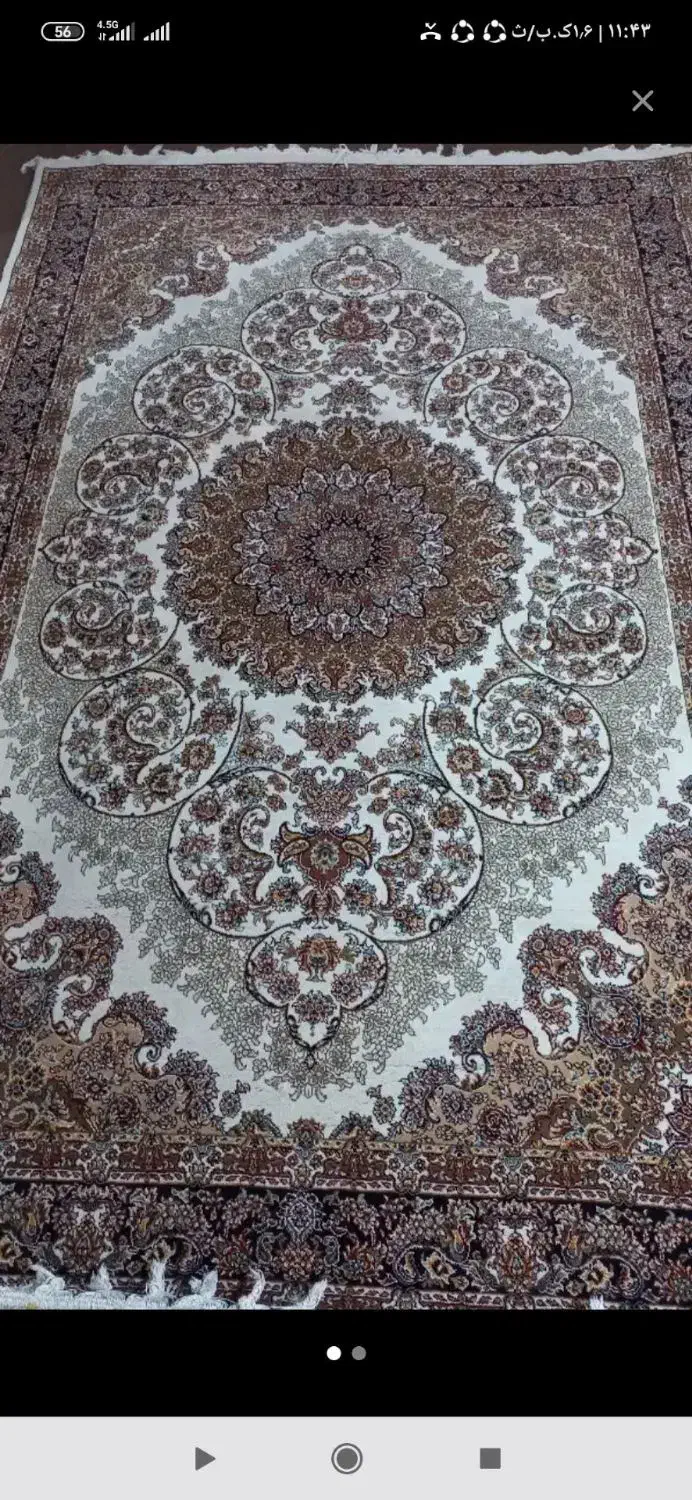 دوتا فرش ۶ متری جفت تمام نخ|فرش|اسدآباد, |دیوار