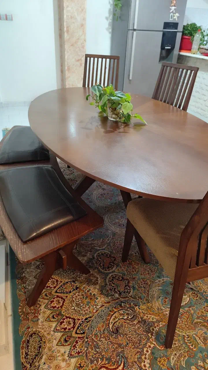 میز شش نفره چوبی ساخت ترکیه|میز و صندلی غذاخوری|رشت, گلسار|دیوار