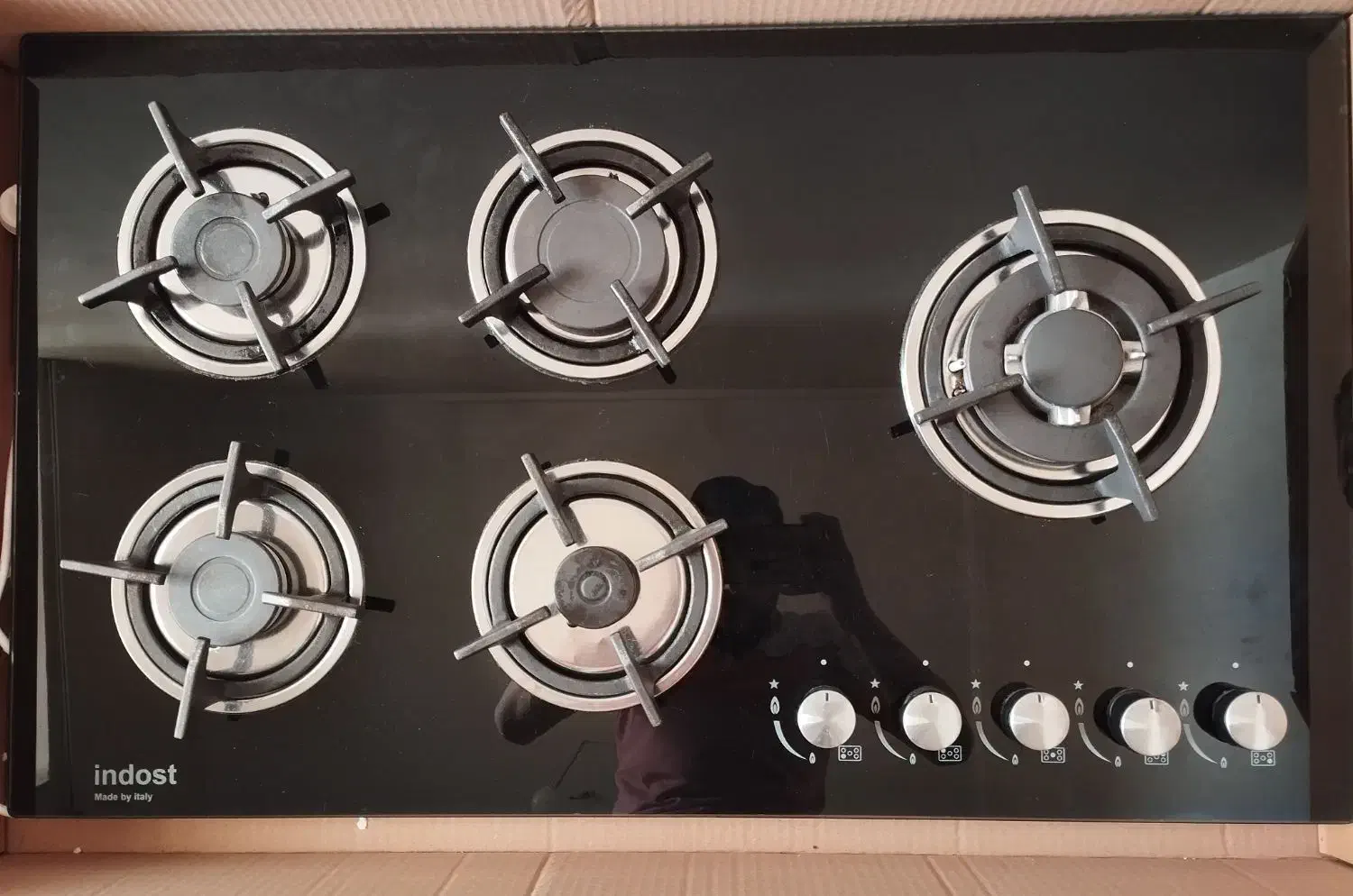 اجاق گاز شیشه ای پنج شعله|اجاق گاز و لوازم برقی پختوپز|سیمین شهر, |دیوار