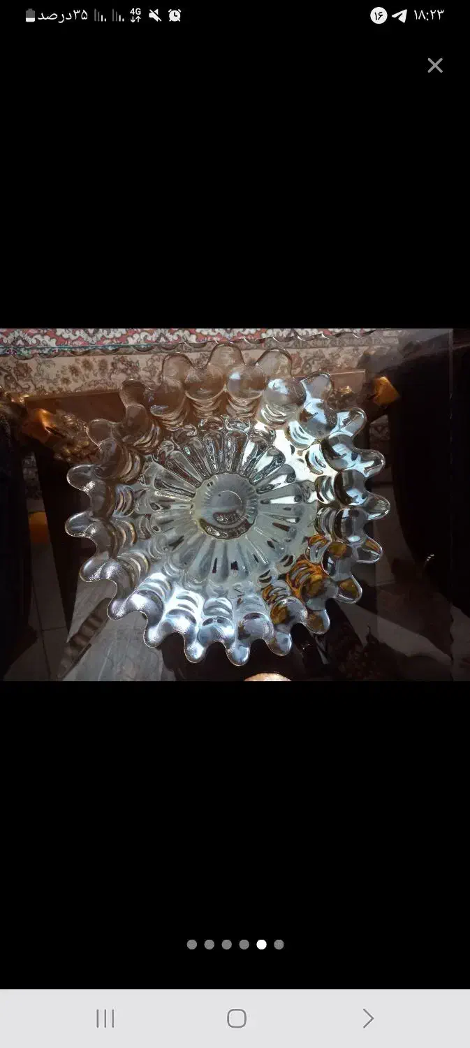 ظرف میوه زنگاری اینه ای کاملا نو سایز بزرگ ۳۴ سانت|کلکسیون اشیاء عتیقه|لاهیجان, شقایق|دیوار