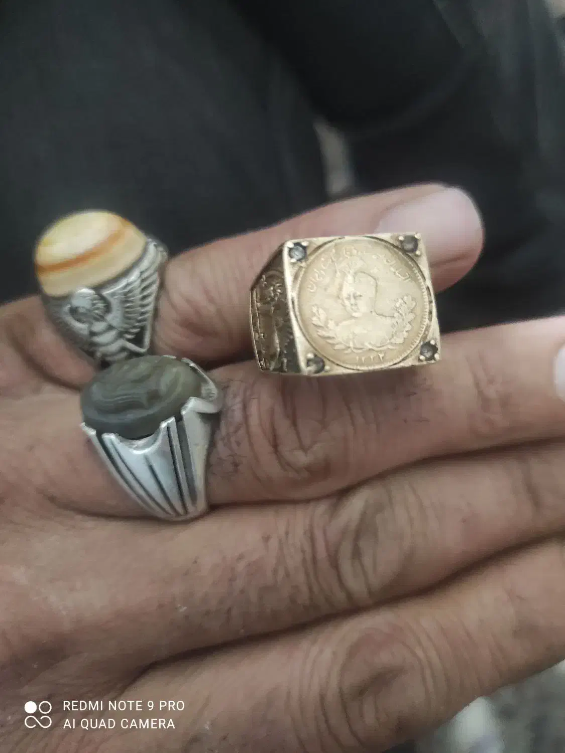 انگشتر قاجاری اصل ودو انگشتر دستساز نقره عیار بالا|جواهرات|سده (فارس), |دیوار