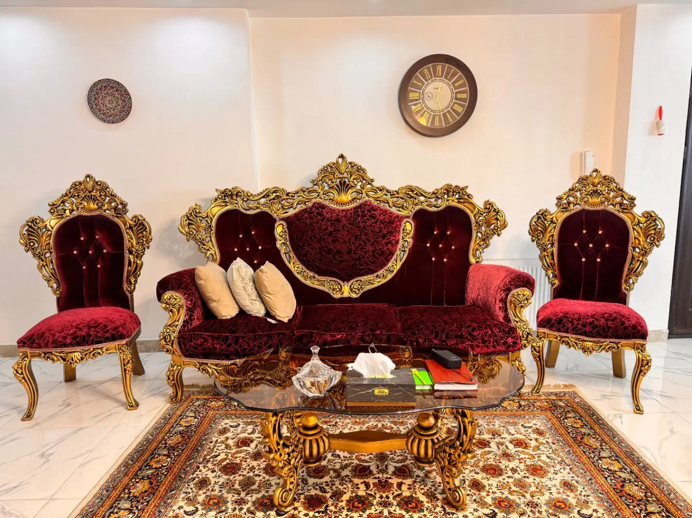 مبلمان استیل فول سایز  در حد نو|مبلمان خانگی و میز عسلی|لنگرود, |دیوار