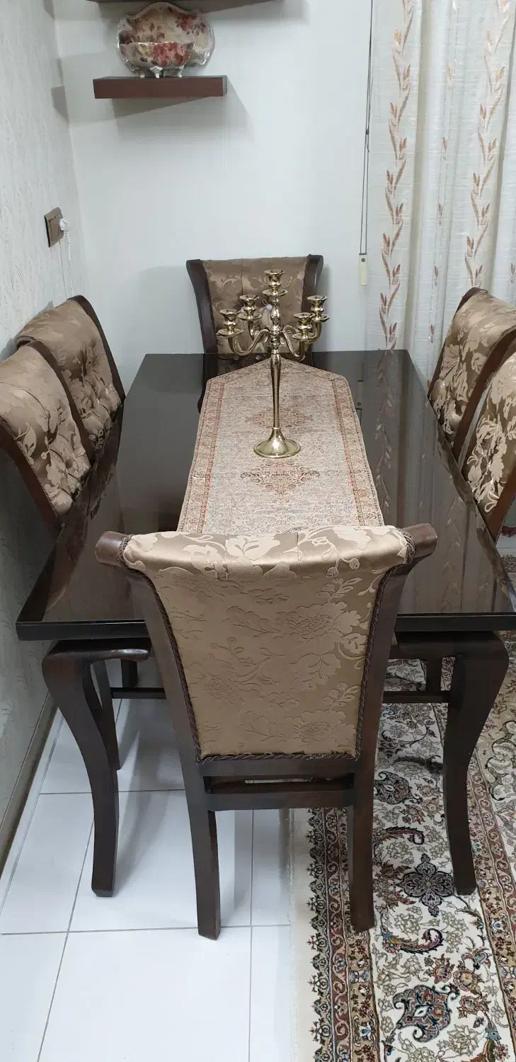 میز نهارخوری ۶ نفره|میز و صندلی غذاخوری|اصفهان, جلالیه|دیوار