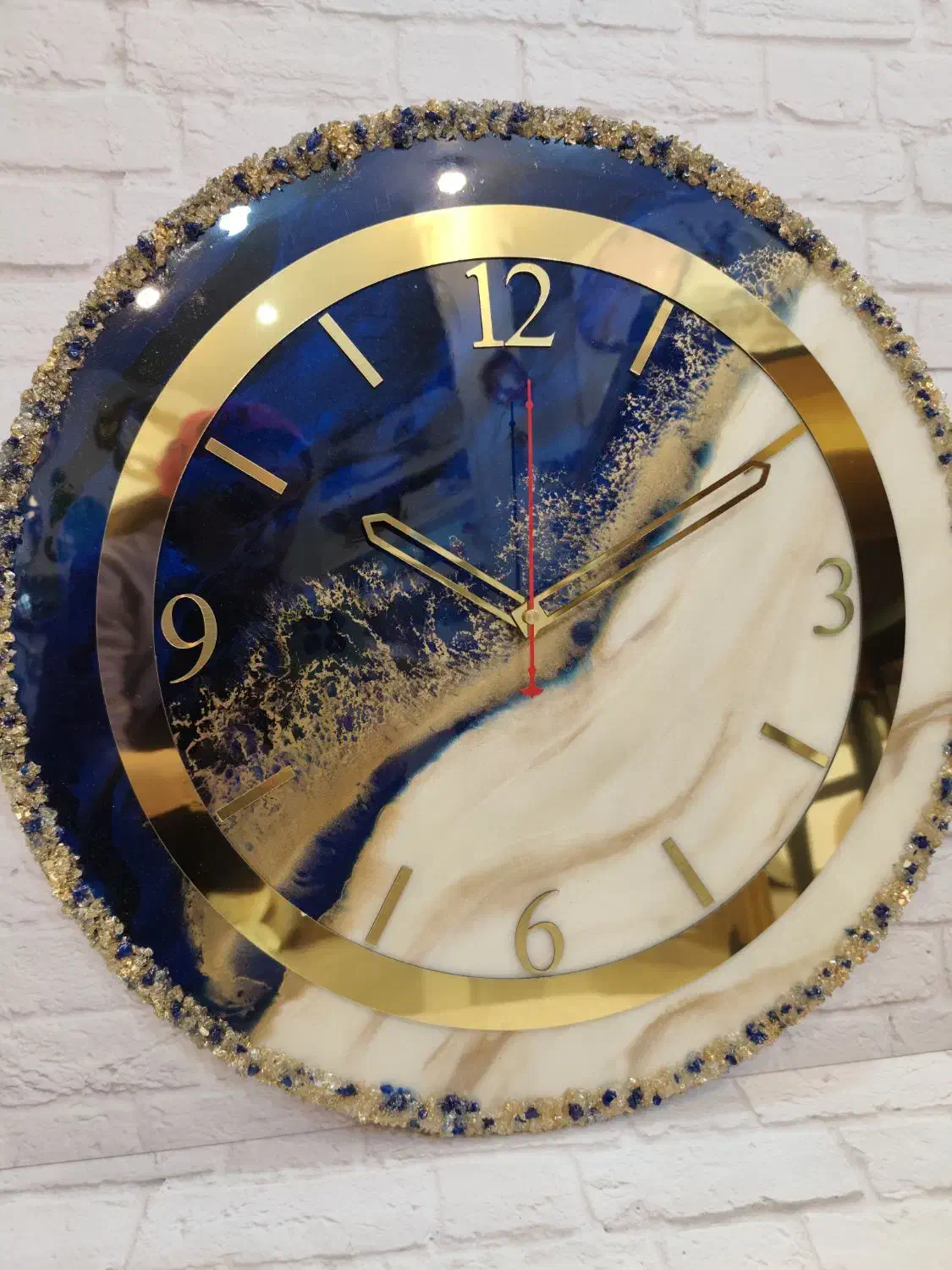 ساعت دیواری طرح سورمه ای صدفی قطر ۵۰ سانتیمتر|ساعت دیواری و تزئینی|تهران, شمسآباد|دیوار