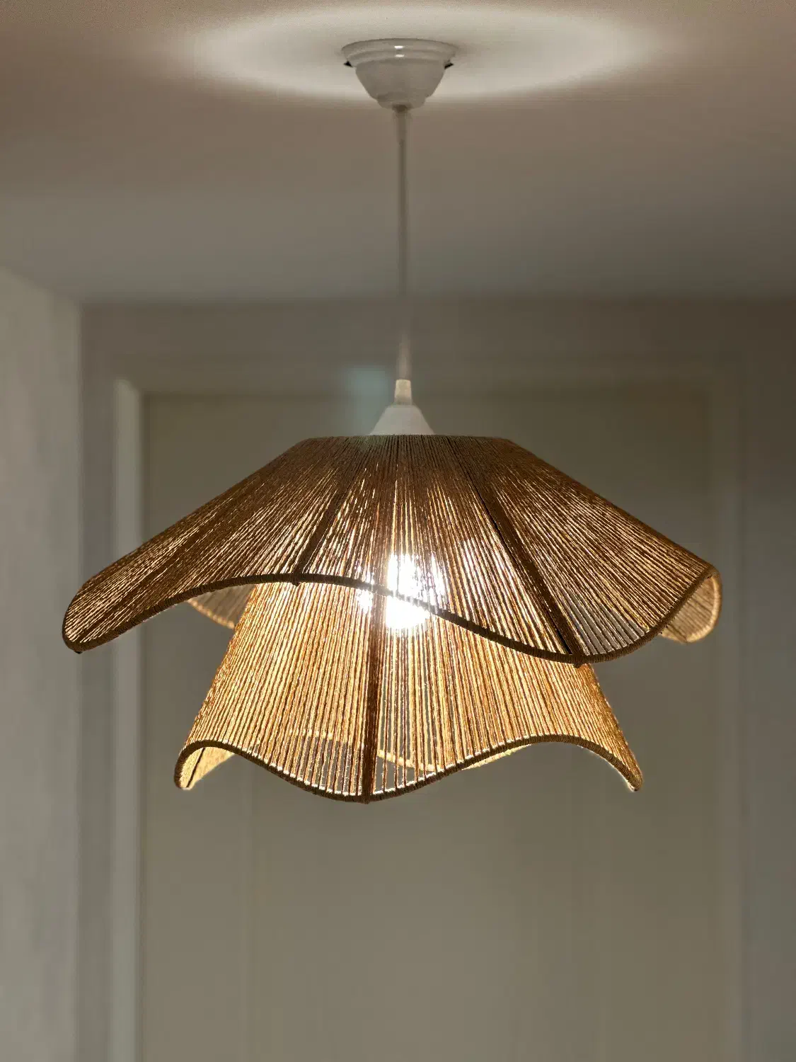 لوستر مکرومه رافیا|لوستر و چراغ آویز|تهران, سازمان آب|دیوار