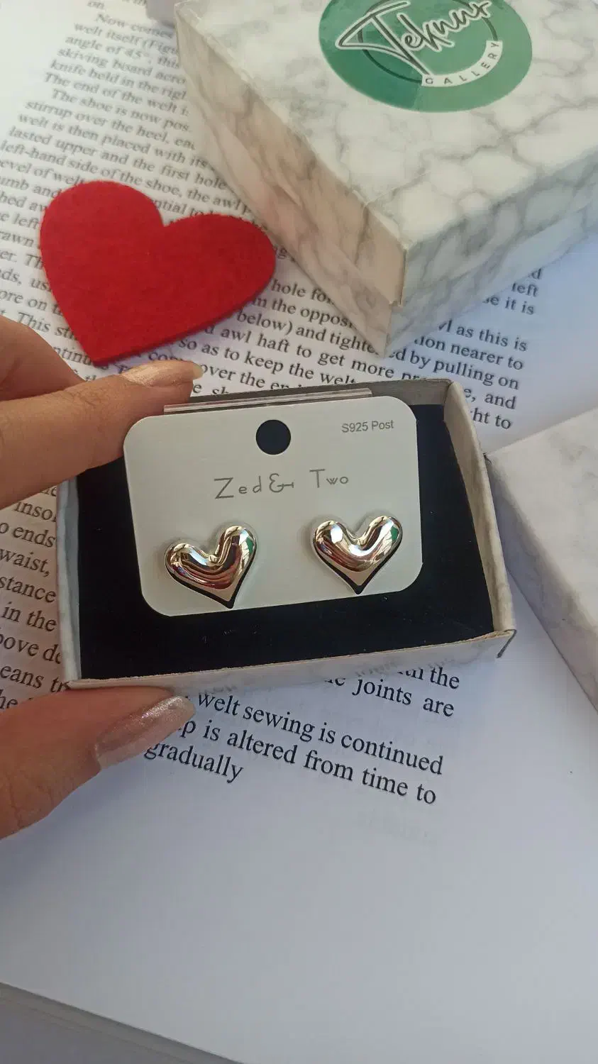 گوشواره قلب نقره ای|بدلیجات|کرج, باغستان|دیوار