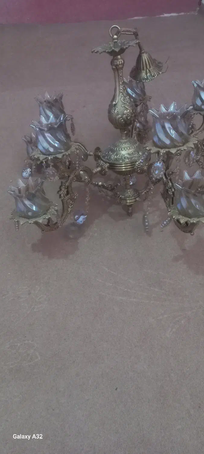 لوستر برنزی|لوستر و چراغ آویز|سراب, |دیوار