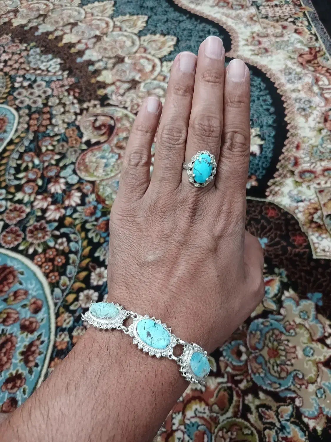 دستبند و انگشتر فیروزه|جواهرات|تهران, لویزان|دیوار