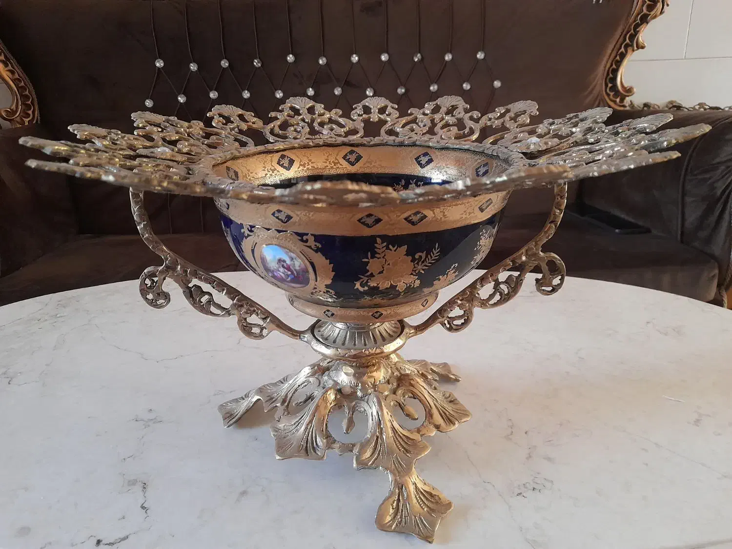 آجیل خوری یا میوه خوری برنجی|ظروف سرو و پذیرایی|اراک, |دیوار