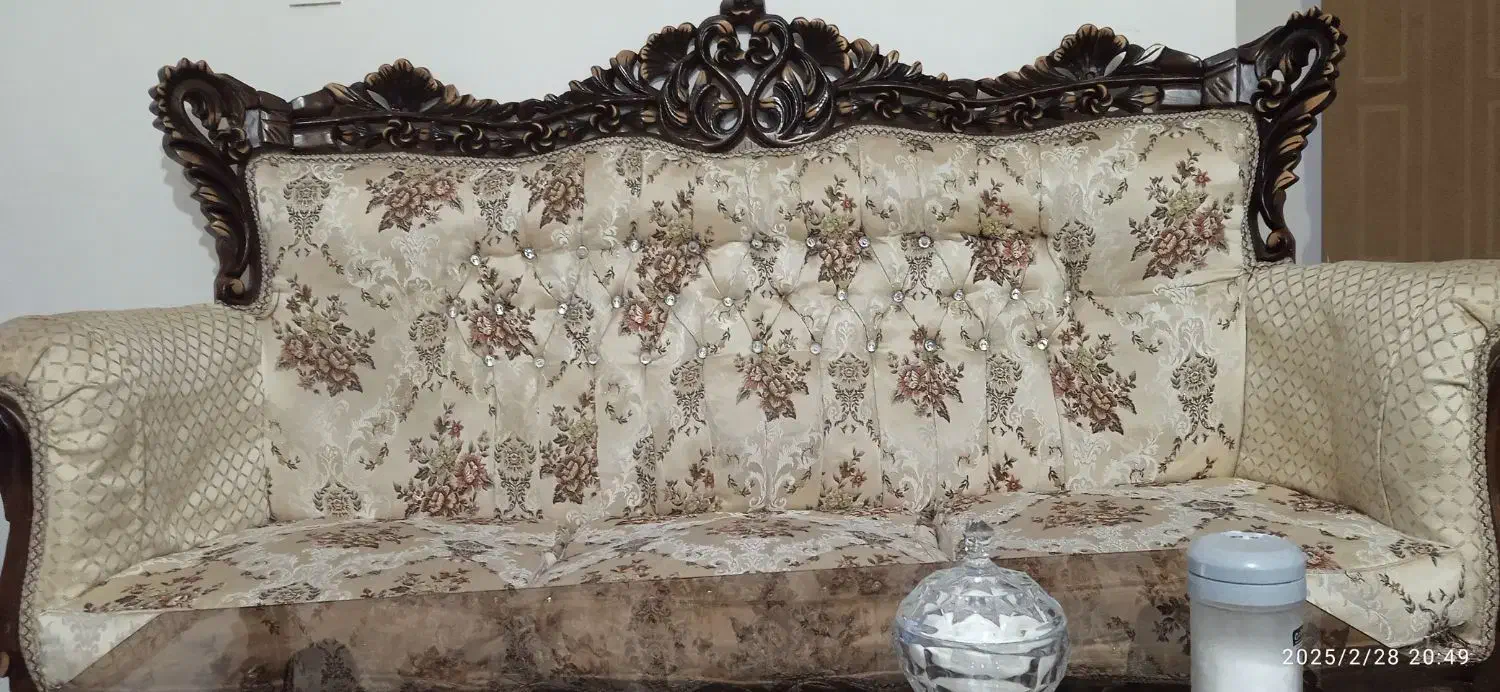 فروش مبل استیل ۹ نفره با میز ودوعدد عسلی|مبلمان خانگی و میز عسلی|تهران, حکیمیه|دیوار