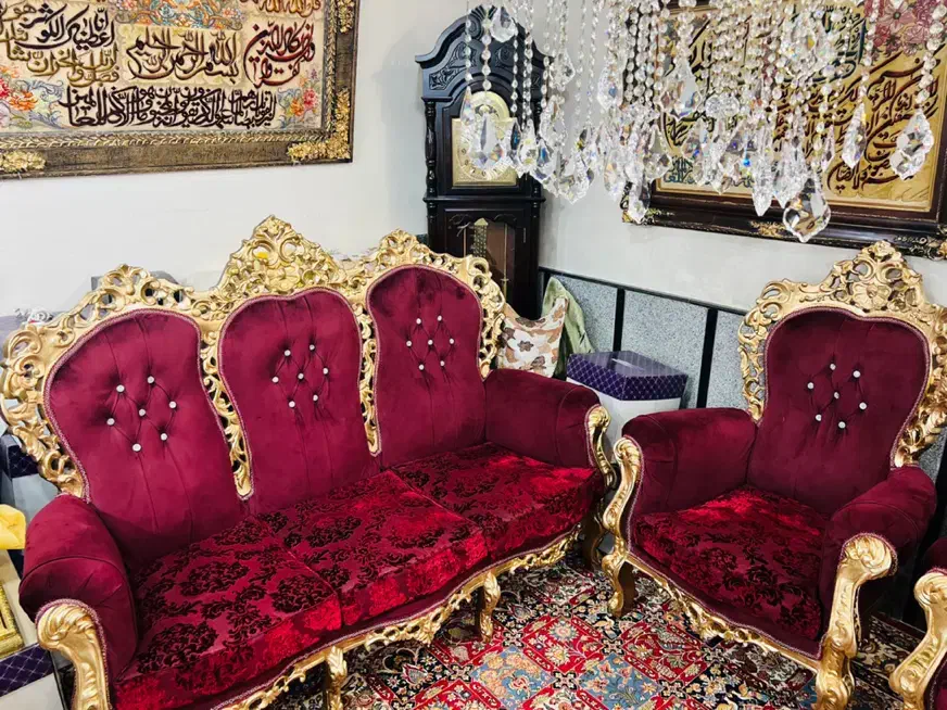 مبل استیل سلطنتی ۷ نفره|مبلمان خانگی و میز عسلی|تهران, نازیآباد|دیوار