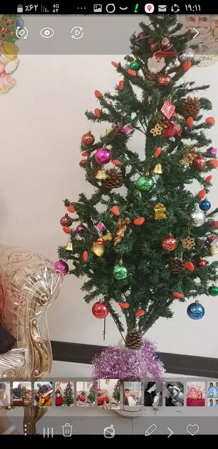 درخت کریسمس ۱۸۰ سانتی|صنایع دستی و سایر لوازم تزئینی|تهران, شهرک فرهنگیان|دیوار