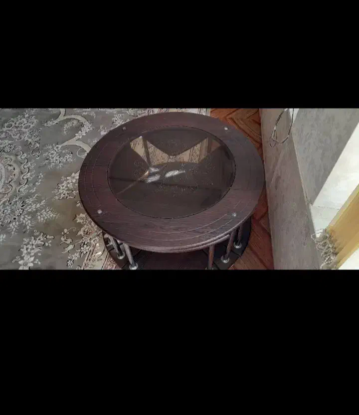 میز جلو مبلی گرد.با ۴ تا عسلی|مبلمان خانگی و میز عسلی|آباده, |دیوار