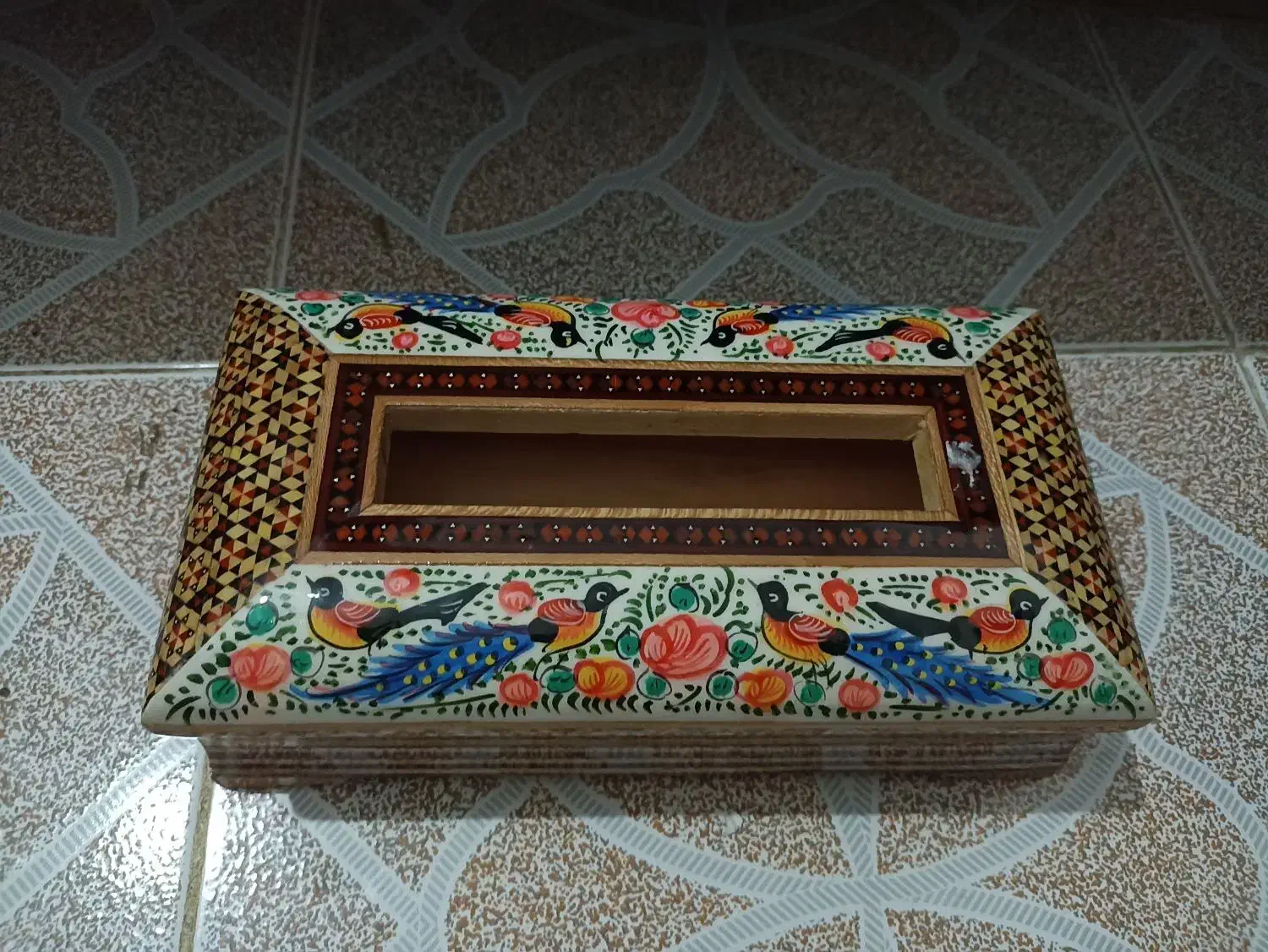 جا دستمالی خاتم نو|صنایع دستی و سایر لوازم تزئینی|شیراز, کفترک|دیوار