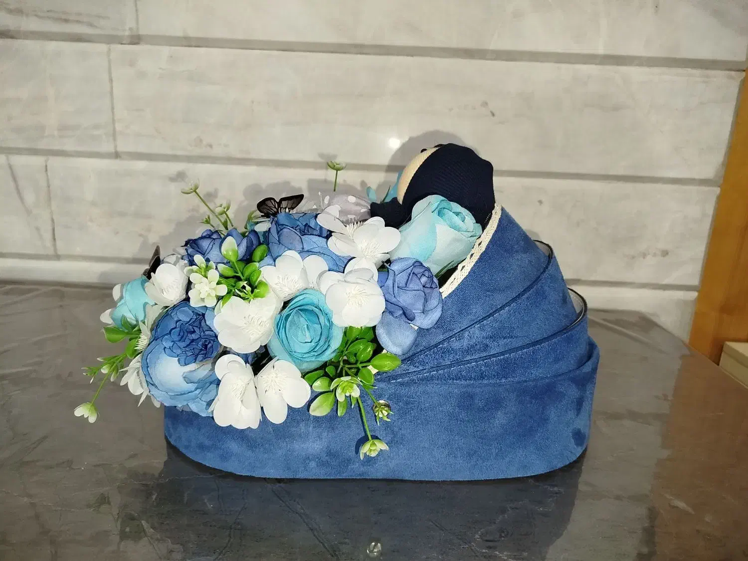 باکس گل برای هدیه به بچه پسر تازه تولد شده|گل مصنوعی|نجفآباد, امیرآباد|دیوار