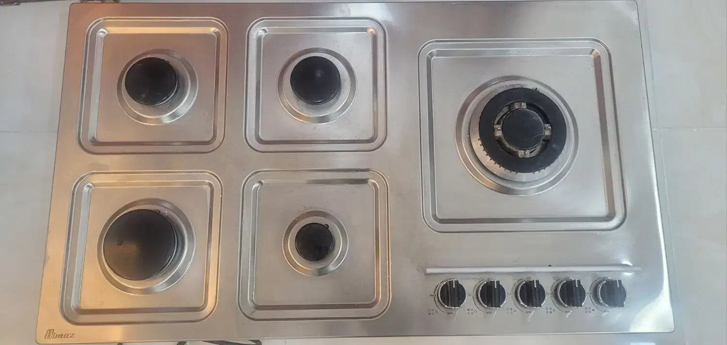 گاز ۵ شعله استیل بیمکث|اجاق گاز و لوازم برقی پختوپز|قائن, |دیوار