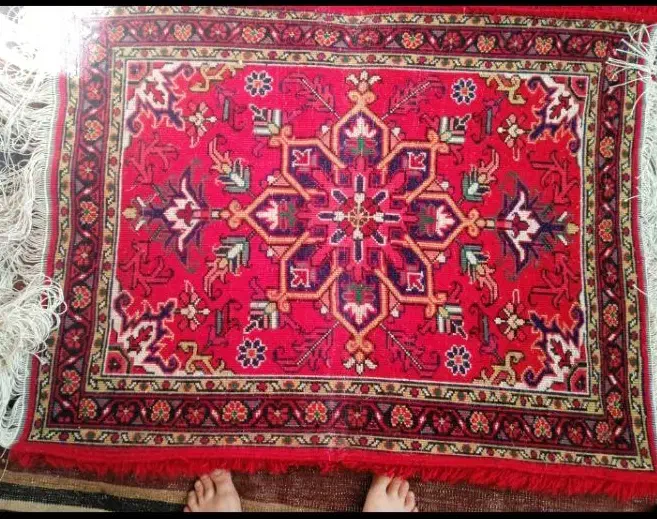 زرنیم دست بافت|فرش|بستان آباد, |دیوار