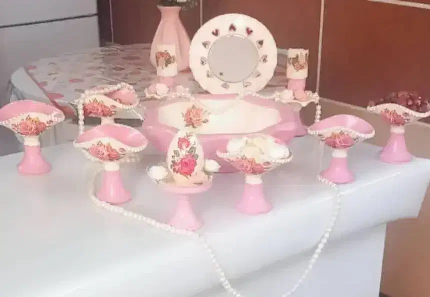 سفره هفت سین  صورتی رنگ‌|صنایع دستی و سایر لوازم تزئینی|مرودشت, دولت آباد|دیوار