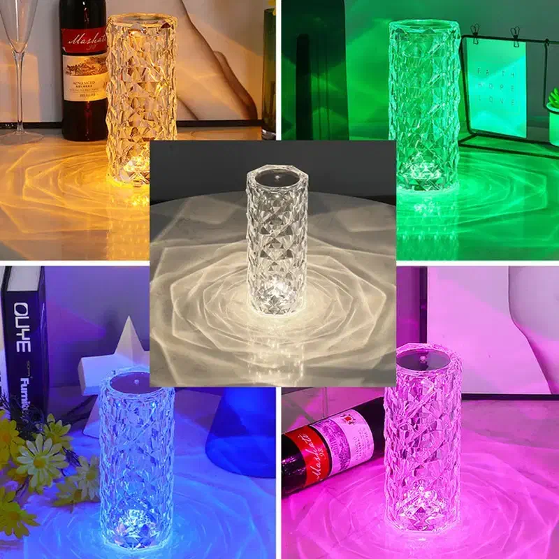 آباژور کریستال لامپ لمسی|چراغ خواب و آباژور|ری, صالح آباد جنوبی (باغ رضوان)|دیوار