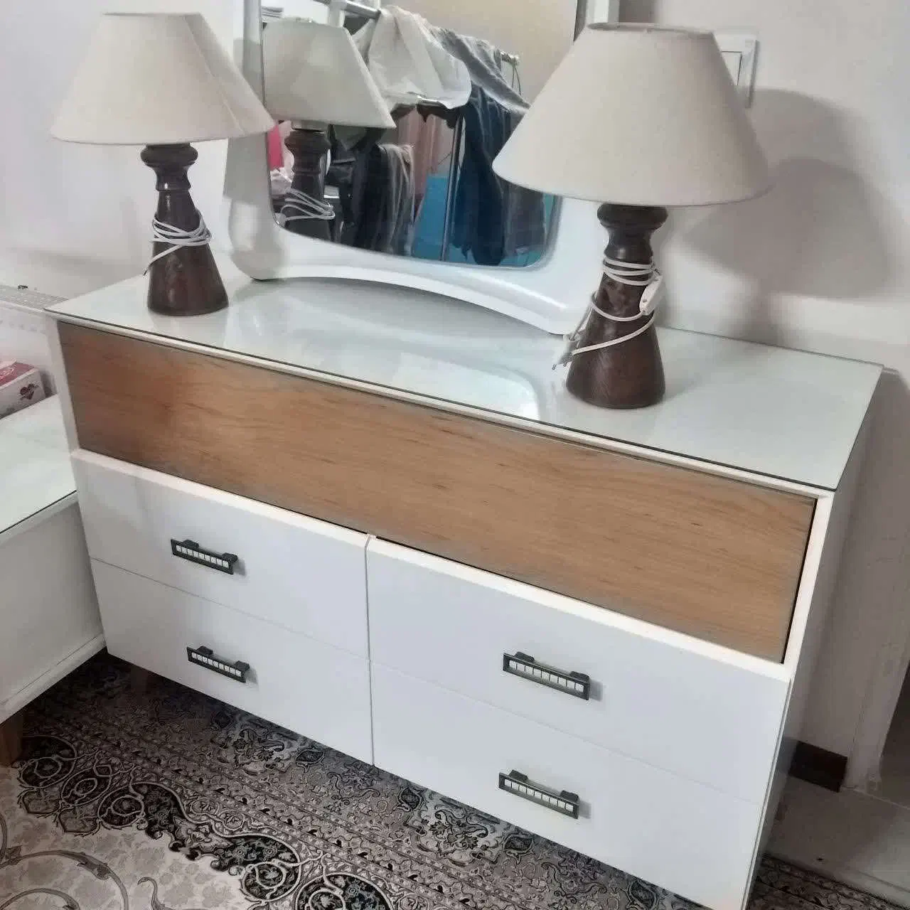 شیک ترین سرویس خواب (چوب رنگ)|تخت و سرویس خواب|مشهد, صیاد شیرازی|دیوار