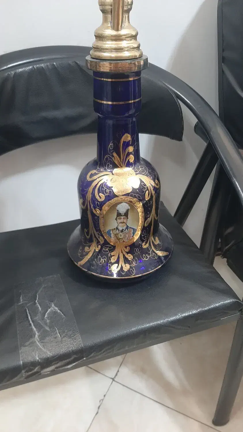 قلیون برنجی و قدیمی قلم کار استاد نادر حاج اوغلی|کلکسیون اشیاء عتیقه|تهران, دانشگاه شریف|دیوار