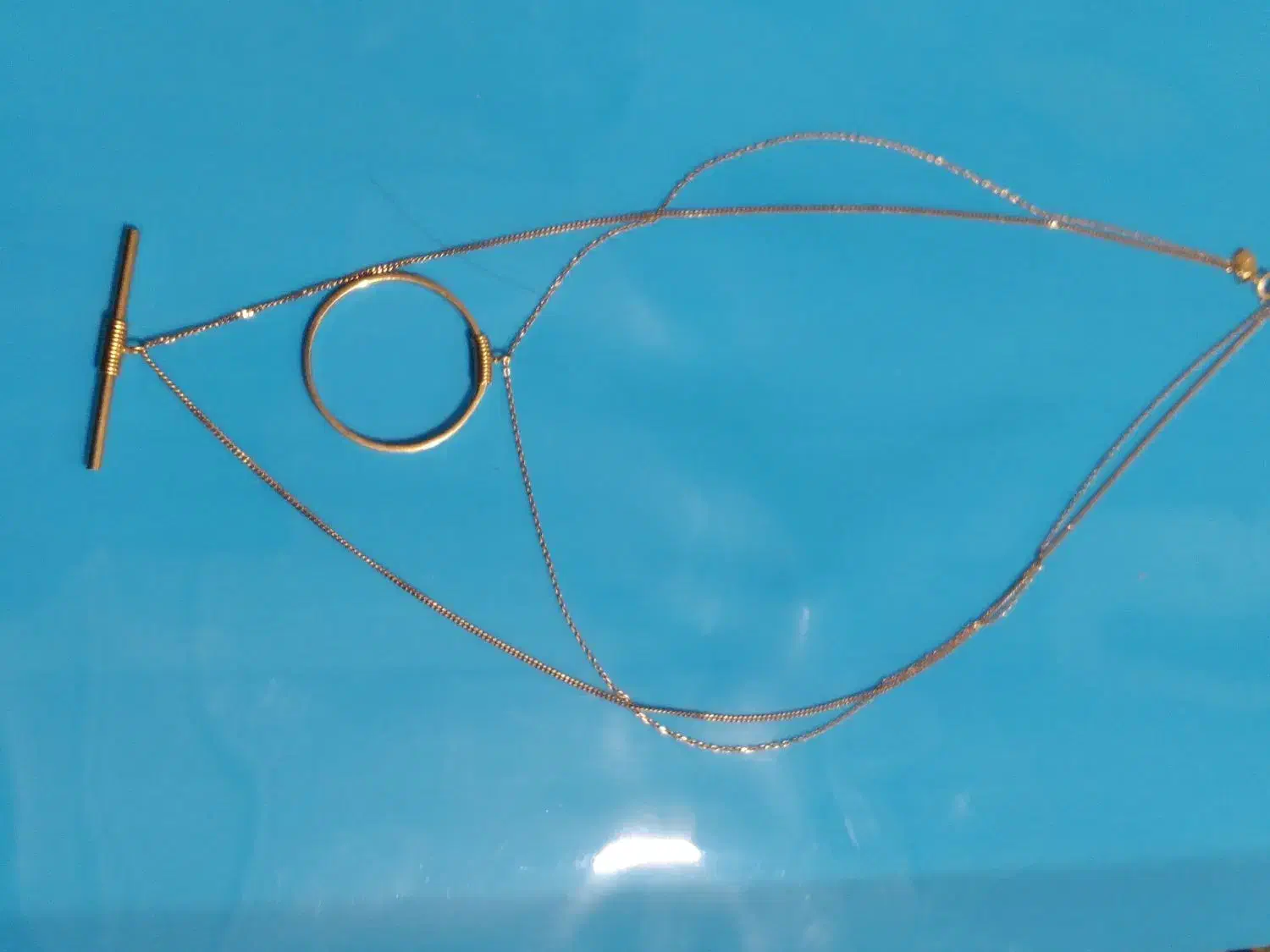 دوپلاک ودوتازنجیر طلا که بهم وصله فقط تاشنبه|جواهرات|نهاوند, |دیوار