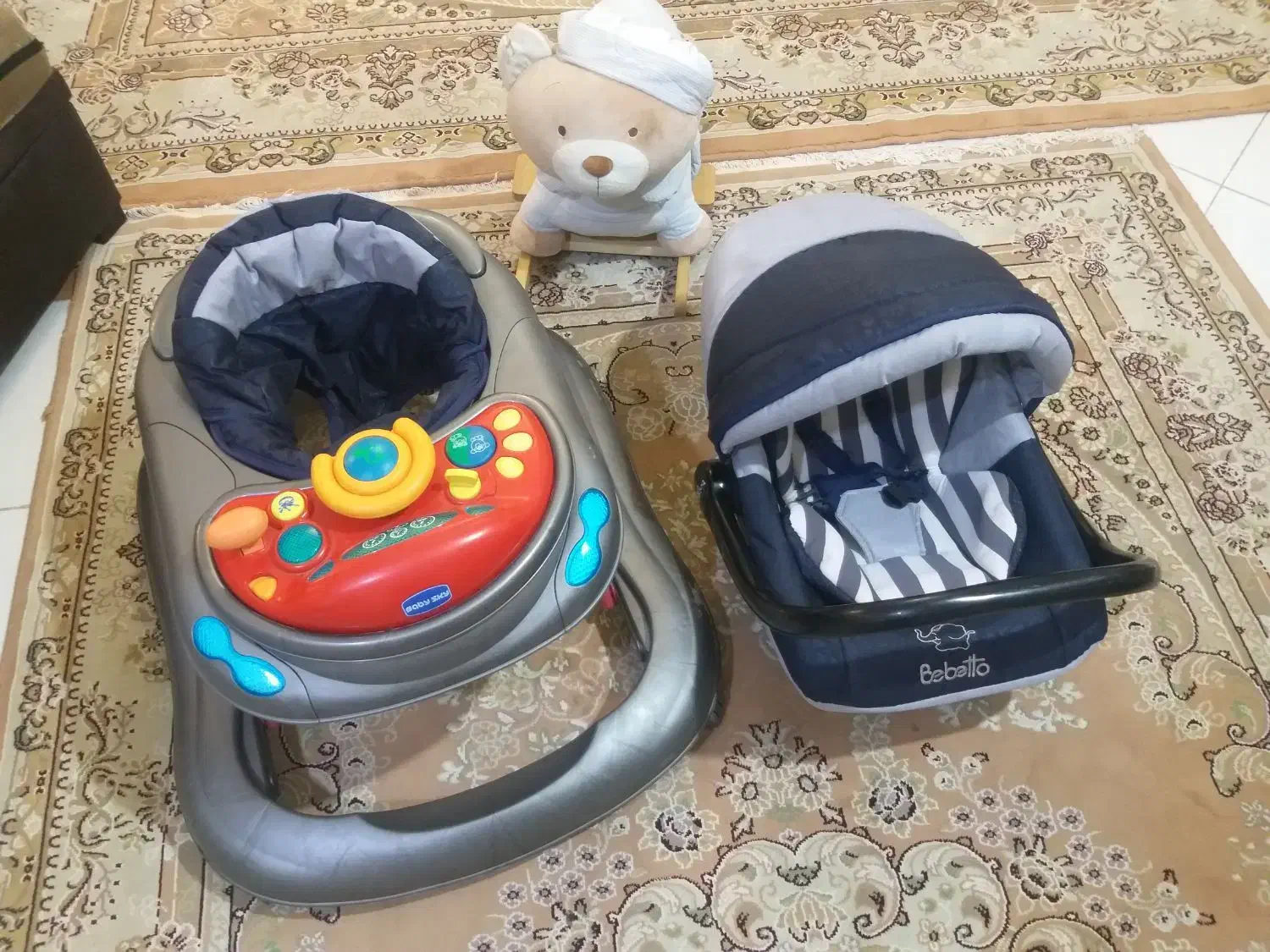 روروئک،راکر خرسی و کریر در حد نو|کالسکه و لوازم جانبی|کرج, شهرک شهرداری|دیوار