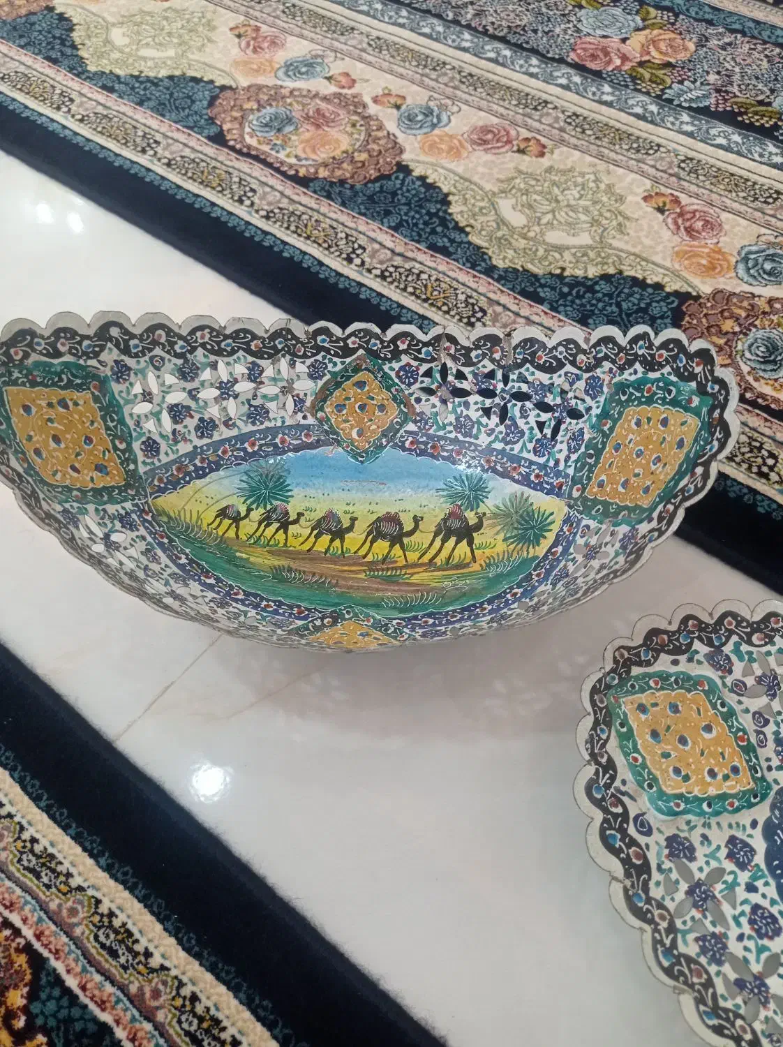 کشکول ودیس مسی قدیمی|کلکسیون اشیاء عتیقه|اقبالیه, |دیوار