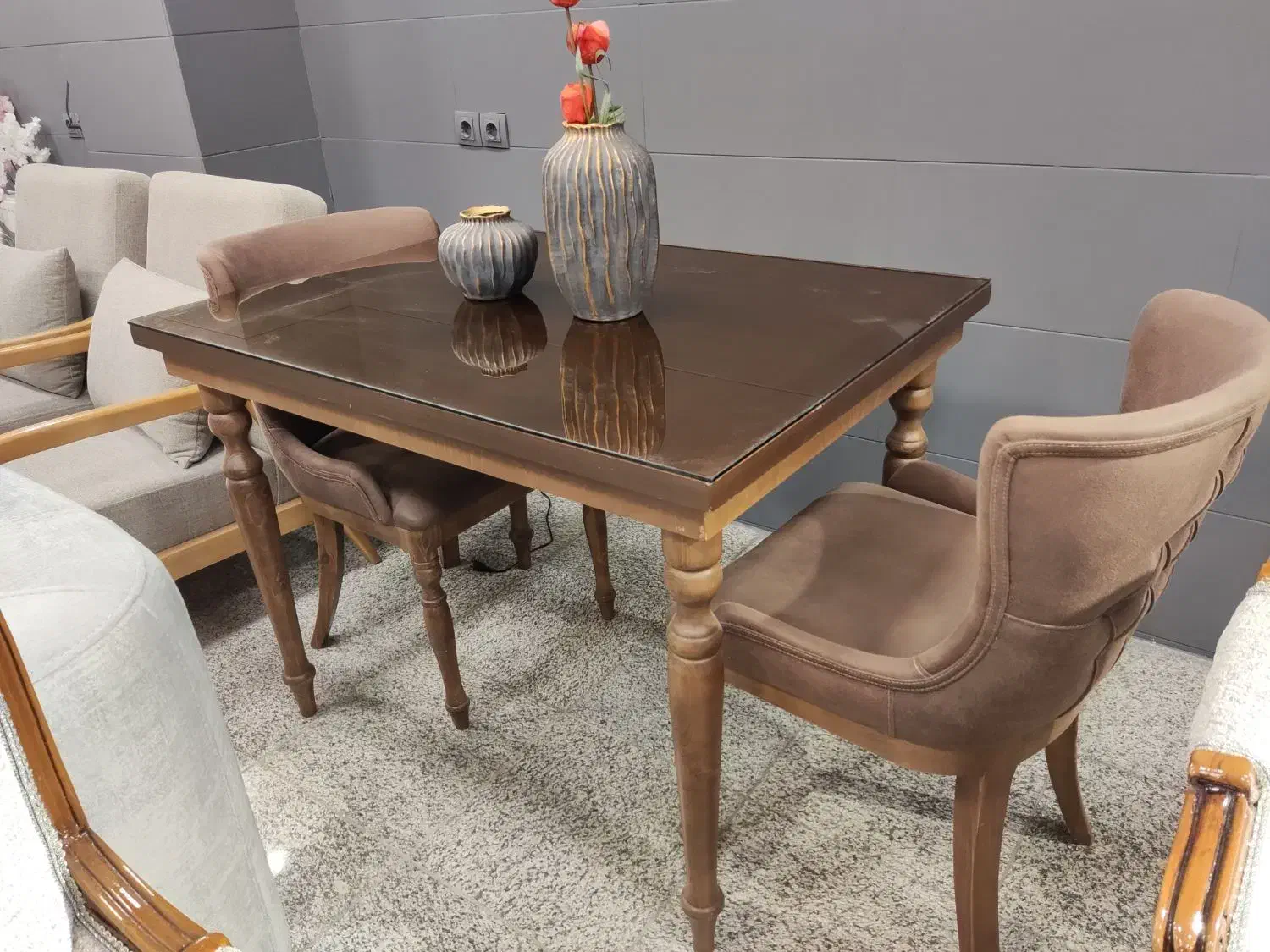 میز ناهارخوری چوب راش دونفره|میز و صندلی غذاخوری|سنندج, |دیوار